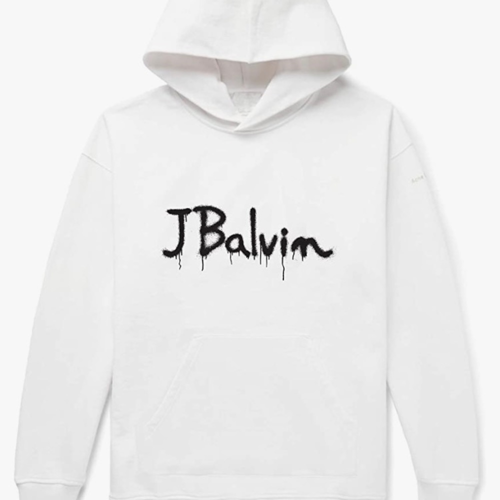 Brand new mens officially licensed j balvin spanish music Artist white  hoodie